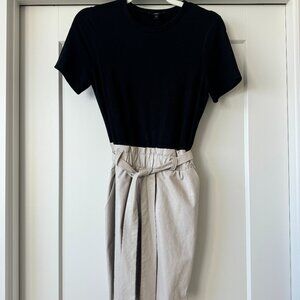 Small Drew Dress Black Top and Cream Bottom